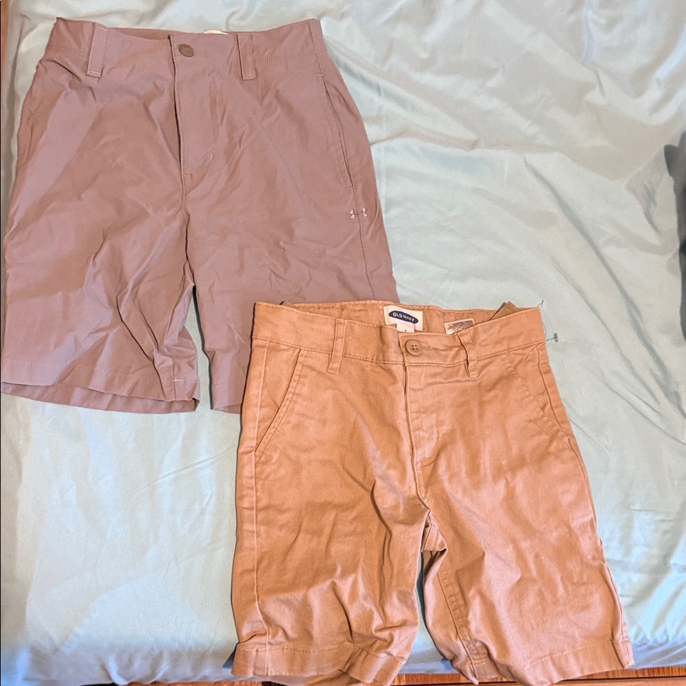 Kids Under Armour and Old Navy Kids Shorts - Light Brown and Tan